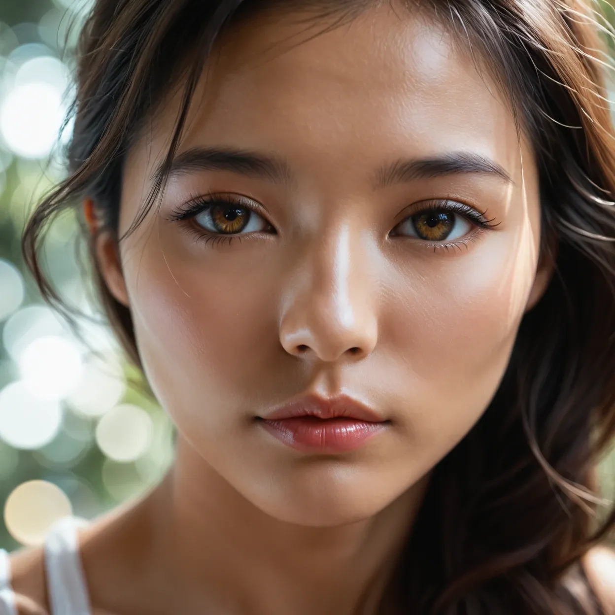 AI asian girl — close-up portrait, detailed eyes, soft bokeh alt